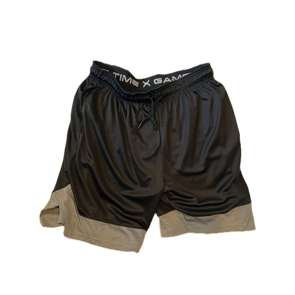 Gametime Black Athletic Shorts, Mens XL